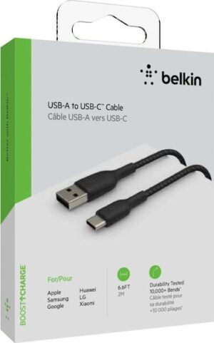 Belkin Smartphone-Kabel »USB-C/USB-A Kabel ummantelt
