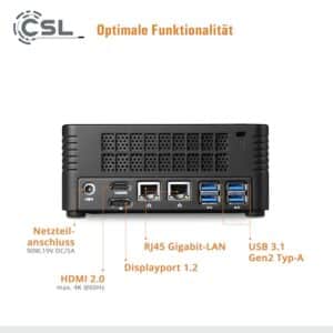 CSL Mini-PC »X300 / 4650G / 16 GB / 1000 GB SSD«