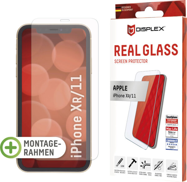 Displex Displayschutzglas »DISPLEX Real Glass Panzerglas für Apple iPhone XR/11 (6