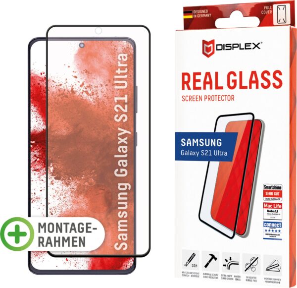 Displex Displayschutzglas »DISPLEX Real Glass Panzerglas für Samsung Galaxy S21 Ultra 5G (6