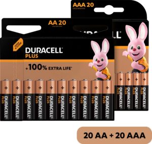 Duracell Batterie »20+ 20 Pack: 20x Mignon/AA/LR06 + 20x Micro/AAA/LR03«