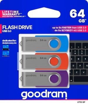 Goodram USB-Stick »UTS3 MIX 64GB USB 3.0 3 PACK«