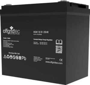 offgridtec Akku »AGM-Batterie 12V/51Ah 20HR«