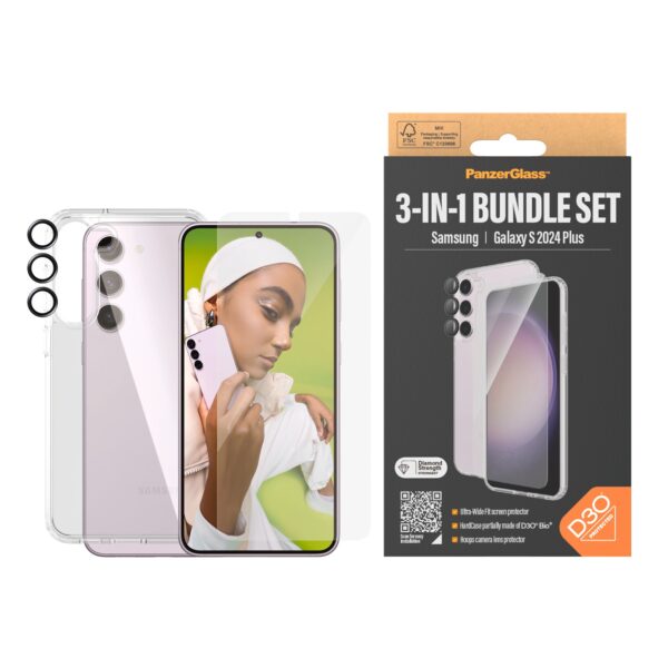 PanzerGlass Displayschutzglas »3-in-1 Bundle Set Screen Protector