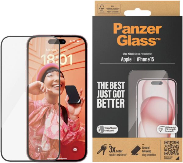 PanzerGlass Displayschutzglas »Displayschutz iPhone 15«