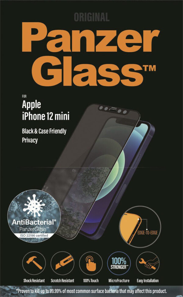 PanzerGlass Displayschutzglas »E2E CaseFriendly Privacy für Apple iPhone 12 Mini«