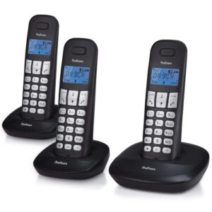 Profoon Schnurloses DECT-Telefon »DECT-Telefon Set mit 3 Mobilteilen und Ladeschale«