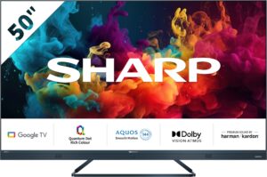 Sharp LED-Fernseher »SHARP 50FQ5EG Quantum Dot Google TV 126 cm (50 Zoll) 4K Ultra HD QLED«